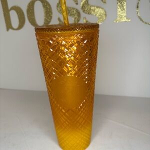 Starbucks Gold Quilted Accent Tumbler